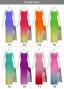 [Gradation]Custom Long Slit Dress with Velvet/ Pastel Color Gradation / JC30-gradation-P