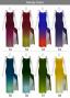 [Gradation]Custom Long Slit Dress with Velvet/ Smoky Color Gradation / JC30-gradation-S