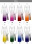 [Gradation]Custom Long Slit Dress with Velvet/ White Color Gradation / JC30-gradation-W