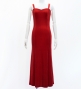 Custom Long Slit Dress with Velvet / JC30-solid