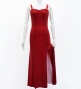 Custom Long Slit Dress with Velvet / JC30-solid