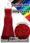 Custom Long Velvet Dress/ JC31-solid