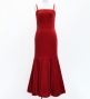 Custom Long Velvet Dress/ JC31-solid