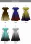 [Gradation]Custom Midi Dress/ Smoky Color Gradation / JC35-gradation-S