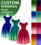[Gradation]Custom Midi Dress with Shantung/ Design-Gradation / JC36-gradation-D