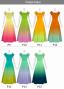 [Gradation]Custom Long Off Shoulder Dress/ Pastel Color Gradation / JC37-gradation-P