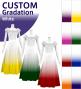 [Gradation]Custom Long Off Shoulder Dress/ White Color Gradation / JC37-gradation-W