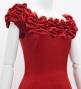 Custom Long Off Shoulder Dress  / JC37-solid