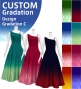 [Gradation] Custom One Shoulder Long Dress with Velvet×Shantung / Design-Gradation / JC47-gradation-D