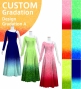 [Gradation]Custom One Shoulder Long sleeve Dress with Velvet/ Design-Gradation / JC51-gradation-D
