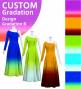 [Gradation]Custom One Shoulder Long sleeve Dress with Velvet/ Design-Gradation / JC51-gradation-D