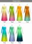 [Gradation]Custom One Shoulder Long sleeve Dress with Velvet/ Pastel Color Gradation / JC51-gradation-P