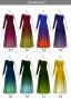 [Gradation]Custom One Shoulder Long sleeve Dress with Velvet/ Smoky Color Gradation / JC51-gradation-S
