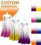 [Gradation]Custom Midi Dress/ White Color Gradation / JC53-gradation-W