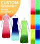 [Gradation]Custom Long Slit Dress with Velvet/ Design-Gradation / JC56-gradation-D