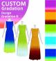[Gradation]Custom Long Slit Dress with Velvet/ Design-Gradation / JC56-gradation-D
