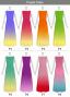 [Gradation]Custom Long Slit Dress with Velvet/ Pastel Color Gradation / JC56-gradation-P