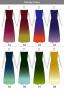 [Gradation]Custom Long Slit Dress with Velvet/ Smoky Color Gradation / JC56-gradation-S
