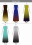 [Gradation]Custom Long Slit Dress with Velvet/ Smoky Color Gradation / JC56-gradation-S