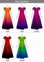[Gradation]Custom Double Flare Sleeves Long Dress/ Basic Gradation / JC59-gradation-B