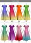 [Gradation]Custom Double Flare Sleeves Long Dress/ Pastel Color Gradation / JC59-gradation-P