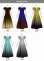 [Gradation]Custom Double Flare Sleeves Long Dress/ Smoky Color Gradation / JC59-gradation-S