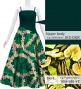 Custom Long Velvet & Shantung Dress  / JC76-mix