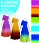 [Gradation]Custom One Shoulder Flare sleeve Long Dress/ Design-Gradation / JC90-gradation-D