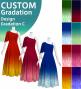 [Gradation]Custom One Shoulder Flare sleeve Long Dress/ Design-Gradation / JC90-gradation-D