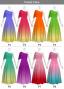 [Gradation]Custom One Shoulder Flare sleeve Long Dress/ Pastel Color Gradation / JC90-gradation-P