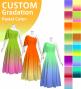 [Gradation]Custom One Shoulder Flare sleeve Long Dress/ Pastel Color Gradation / JC90-gradation-P