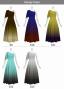 [Gradation]Custom One Shoulder Flare sleeve Long Dress/ Smoky Color Gradation / JC90-gradation-S