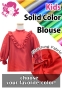 Kids Custom Yoke Frill Blouse with Shantung / JCp110-solid