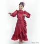 Kids Custom Yoke Frill Blouse with Shantung / JCp111-solid