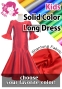 Kids Custom Frilled Sleeve Long Dress / JCp113-solid