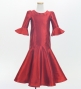 Kids Custom Frilled Sleeve Long Dress / JCp113-solid