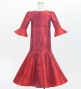 Kids Custom Frilled Sleeve Long Dress / JCp113-solid