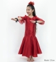 Kids Custom Frilled Sleeve Long Dress / JCp113-solid