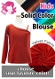 Kids Custom One Shoulder Long Sleeve Blouse with Velvet / JC146-solid