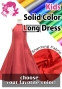 Kids Custom American Armhole long dress with Shantung / JC151-solid