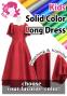 Kids Custom Frill Sleeve Long Dress / JCp23-solid