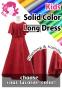 Kids Custom Cape Long Dress / JCp25-solid