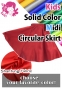 Kids Custom Midi Shantung Circular Skirt / JCp67-solid