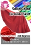 Kids Custom Long Shantung Circular Skirt (360 degrees) / JCp69-solid
