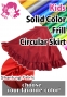 Kids Custom Long Frill Shantung Circular Skirt  / JCp70-solid