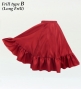 Kids Custom Long Frill Shantung Circular Skirt  / JCp70-solid