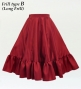 Kids Custom Long Frill Shantung Circular Skirt (360 degrees) / JCp71-pattern