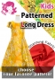 Kids Custom Double Flare Sleeves Long Dress / JCp84-pattern
