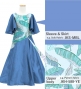 Kids Custom Half Sleeve Long Dress with Koshibo & Shantung / JCp86-mix