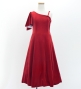 Kids Custom One Shoulder Flare sleeve Long Dress / JCp95-pattern